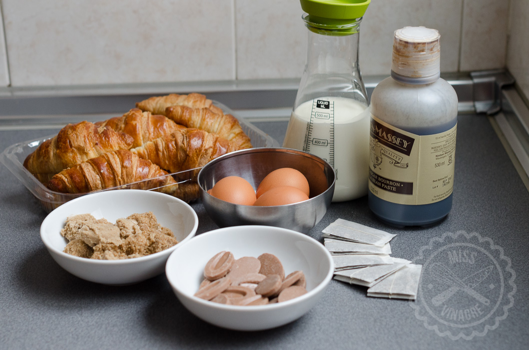 Ingredientes - Pudding de Croisssants, Chocolate y Chai
