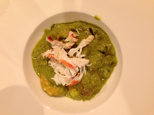El curry verde de langostinos con carne de cangrejo del de verdad (todavia se me cae la lagrimilla)